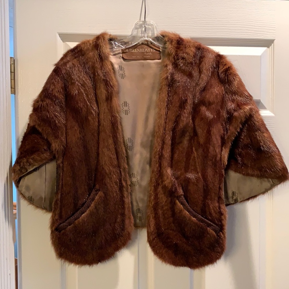 Vintage red fox fur caplet